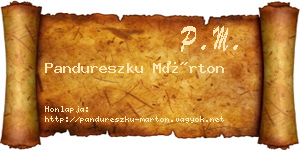 Pandureszku Márton névjegykártya